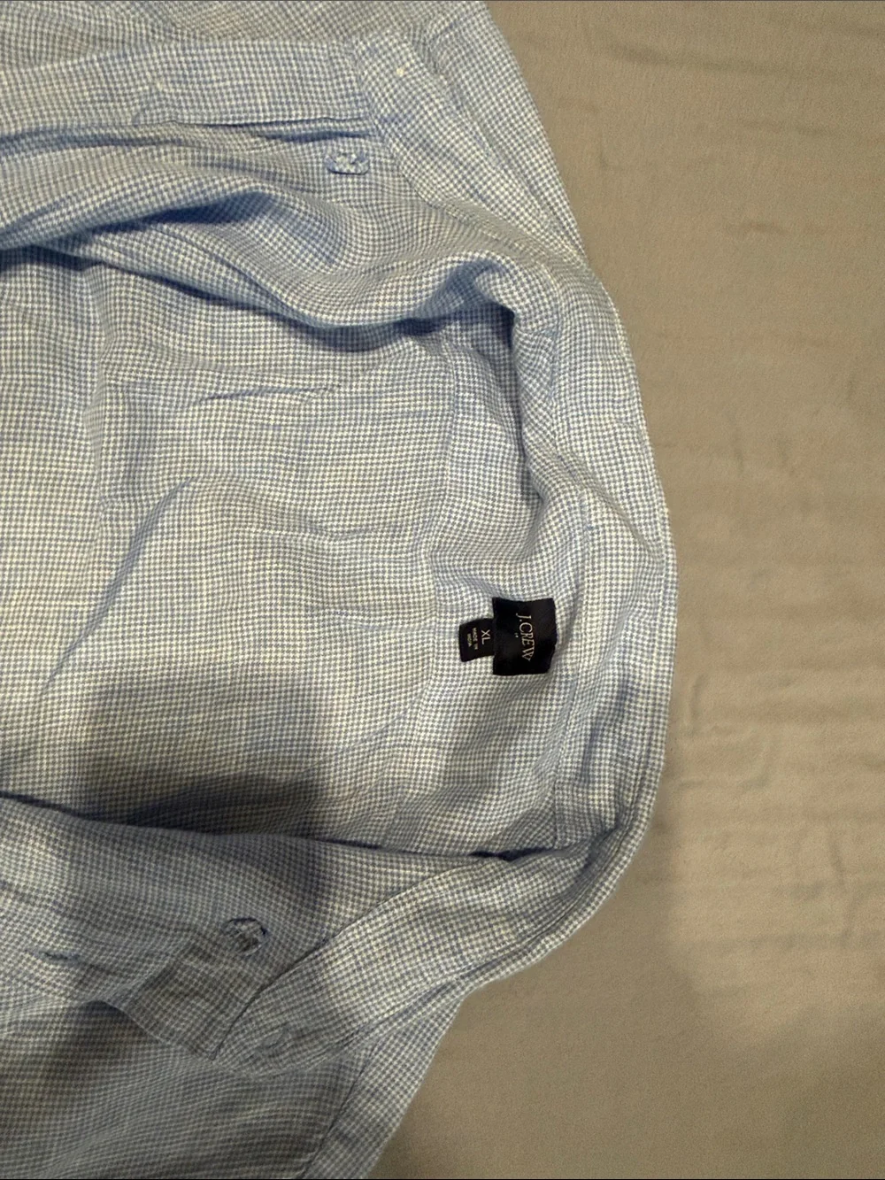 JCrew Light Blue Linen Button-Down Shirt